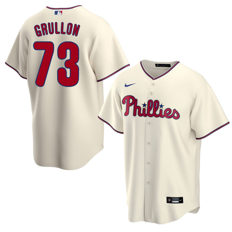 Nike Men #73 Deivi Grullon Philadelphia Phillies Baseball Jerseys Sale-Cream